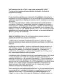 RECOMENDACIÓN DE ESTRUCTURA PARA ABORDAR EL CASO