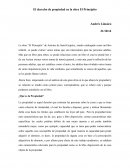 El derecho de propiedad en la obra El Principito