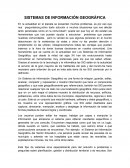 Ensayo sistemas de información Geografica