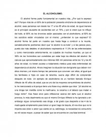 EL ALCOHOLISMO. RESEÑA. Página 1