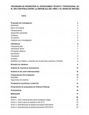 PROGRAMA DE PROMOCIÓN AL INTERCAMBIO TÉCNICO Y PROFESIONAL EN EL SECTOR PESCA ENTRE LA REPÚBLICA DEL PERÚ Y EL REINO DE ESPAÑA