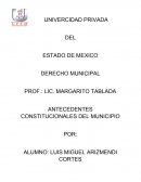 ANTECEDENTES CONSTITUCIONALES DEL MUNICIPIO