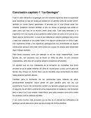 Conclusión capítulo 1 “La Geología”