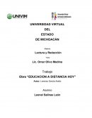 Obra “EDUCACION A DISTANCIA HOY”