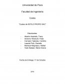 Costos “Costeo de ESTILO PROPIO SAC”