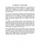 LAS EMPRESAS Y LAS TECNOLOGÍAS