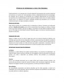 Tecnicas de aprendizaje de preprimaria