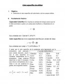 Calor especifico de los solidos.