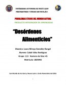 PRODUCTO INTEGRADOR DE APRENDIZAJE “Desórdenes Alimenticios”