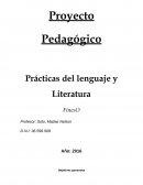 PROYECTO PEDAGÓGICO PRÁCTICAS DEL LENGUAJE