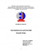 INFORME DE PASANTÍA MULTISERVICIOS AUTOMOTRIZ