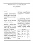 Medicio de masa volumen y densidad