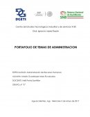 PORTAFOLIO DE TEMAS DE ADMINISTRACION ESPECIALIDAD: Administración de Recursos Humanos