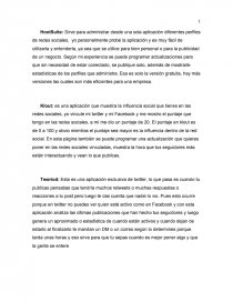 HootSuite: Sirve para administrar desde una sola aplicación diferentes perfiles de redes sociales. Página 1