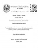 El Derecho Internacional Público: bases, evolución y sujetos. Su papel en la sociedad internacional