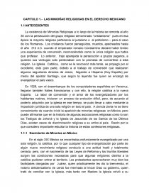 LAS MINORÍAS RELIGIOSAS EN EL DERECHO MEXICANO. Página 1
