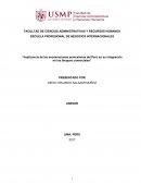Implicancia de las exoneraciones arancelarias del Perú en su integración en los bloques comerciales