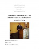 CURSO BASICO DE ORATORIA, HOMILÉTICA Y HERMENÉUTICA