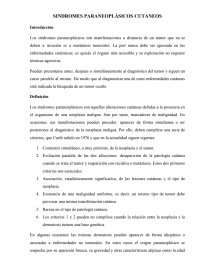 SINDROMES PARANEOPLÁSICOS CUTANEOS. Página 1