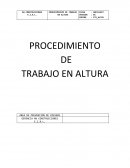 PROCEDIMIENTO DE TRABAJO EN ALTURA