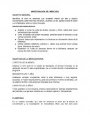 INVESTIGACION DEL MERCADO OBJETIVO GENERAL