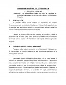 Administración Pública y corrupción