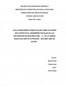 LAS ALTERACIONES CONDUCTUALES COMO FACTORES INFLUYENTE EN EL DESEMPEÑO ESCOLAR DE LOS ESTUDIANTES EN SEGUNDO NIVEL ``A´´ DE LA UNIDAD EDUCATIVA INSTITUTO PRIVADO ``ANTONIO JOSE DE SUCRE ´´