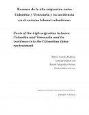 Inmigración de venezuela a Colombia y su incidencia