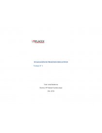 EVALUACIÓN DE PROCESOS EDUCATIVOS.. Página 1