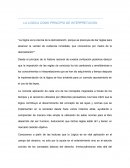 La Logica como principio de interpretacion