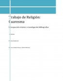 Trabajo de Religión: Cuaresma