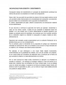 INCAPACIDAD PARA DESISTIR Y DESISTIMIENTO