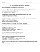 TEST PARA DETERMINAR ESTILO DE APRENDIZAJE