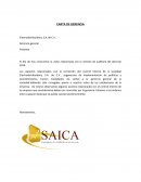CARTA DE GERENCIA Electrodistribuidora, S.A. de C.V.