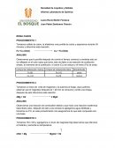Tomamos sulfato de cobre, le añadimos una puntilla de cobre y esperamos durante 30 minutos y obtuvimos esta reacción.