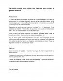 Exclusión social que sufren los jóvenes, por motivo al género musical