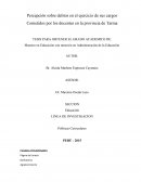 Percepcion de delitos cometidos por los docentes