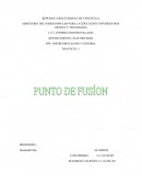 Punto de fusion de un sólido es cuando una determinada temperatura manipula al mismo y se transforma en líquido