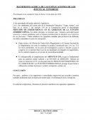 MANIFIESTO ACERCA DE LAS EXPLICACIONES DE LOS JUECES AL CONGRESO