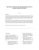 IDENTIFICACIÓN DE LOS EQUIPOS BÁSICOS DE UN LABORATORIO DE QUÍMICA