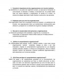 Comente la importancia de las organizaciones en el mundo moderno