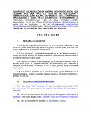 Acuerdo de colaboración en materia de Servicio Social