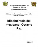 “Facultad de Derecho” Materia: Problemas contemporáneos de la realidad mexicana