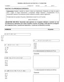 PRIMERA PRUEBA DE MATEMÁTICA 1° SEMESTRE