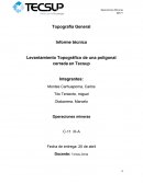 Levantamiento Topográfico de una poligonal cerrada en Tecsup