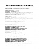 ÁREAS FUNCIONALES Y SUS ACTIVIDADES