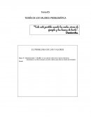 Teoría de los valores y su problemática