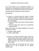Clasificación de las Normas Jurídicas.