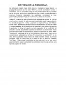 HISTORIA DE LA PUBLICIDAD. RESUMEN