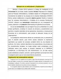 Ejemplo de un antecedente y Explicación.. Página 1